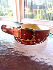 Brown Belt Studded Embroidered Southwest Boho 100 Manmade Material Size XL 45"
