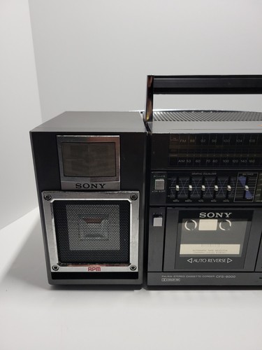 Sony Stereo Boombox Aux Radio & Phono CFS-9000 *Lettore Cassette Non Funzionante* - Foto 3 di 11