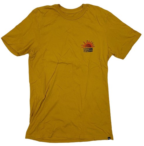 Rip Curl Men's T-Shirt Grateful Distressed Graphic Tee in Mustard - Picture 2 of 4