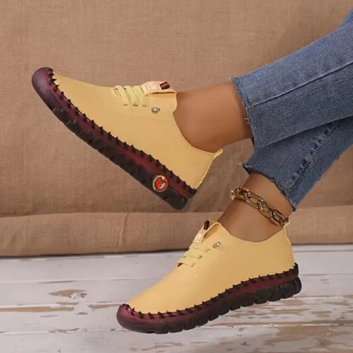 Mujer Tenis Cuero PU Mocasines Retro Cómodo Suave Transpirable Zapatos Oxford - Imagen 11 de 33