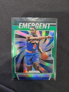 2019-20 Panini Prizm Basketball RJ Barrett RC Emergent Green Prizm #27
