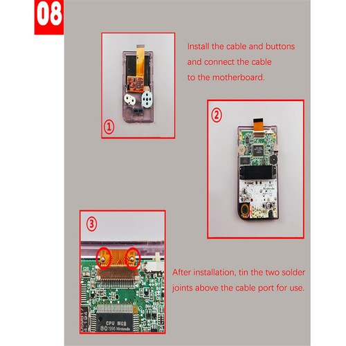 Internal LCD Screen IPS Backlight Kit Fit for GBP Game Boy Pocket Game Console Z - Picture 10 of 12