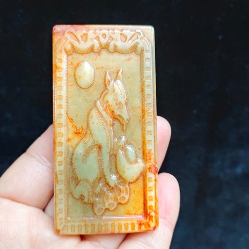 Chinese jade Antique hand-carved pendant necklace Exquisite calabash statue3308 - Picture 2 of 6