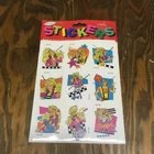 Vintage bright colors Barbie stickers Gibson greetings brand from 1989