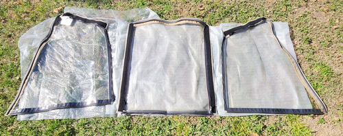 2003 Sea Ray 340 Sundancer SDA 3pc Bimini Visor Isinglass Front Window Set - Picture 11 of 18