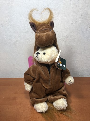 Unipak Designs #1901 Ivory Plush Teddy Bear Brown White Horse Costume 10” H New - Picture 11 of 12