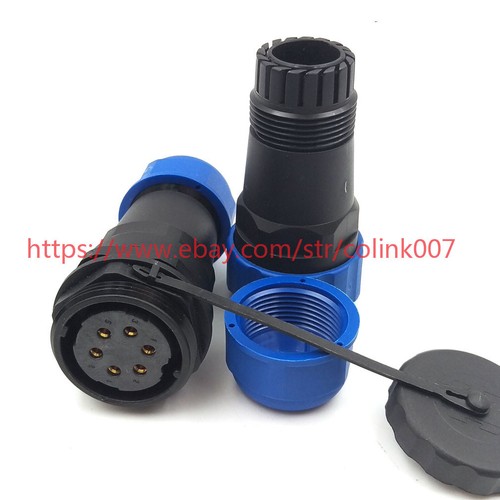 SD28 6PIN WATERPROOF CONNECTOR,INDUSTRIAL POWER PLUG AVIATION BULKHEAD CONNECTOR - Picture 2 of 5