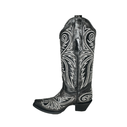 Botas occidentales negras bordadas y tachonadas para dama Z5209 - Imagen 5 de 70