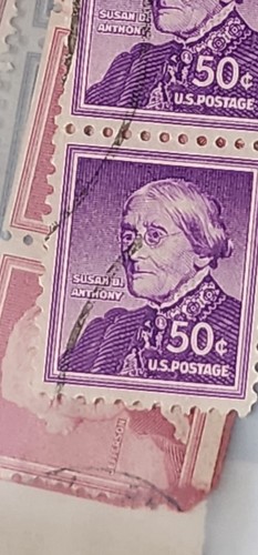 US Stamp Susan B. Anthony 50c Scott# 1051 Used Pair -#B234 - Picture 3 of 3