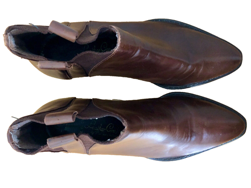 Leder Craft Premier Collection braune Stiefeletten Stiefeletten mit Stretch Damen 6 - Bild 9 von 14