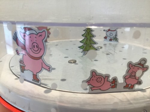 M&S Percy Pig On Ice Musical Empty Sweet / Biscuit / Cake Tin - Picture 5 of 11