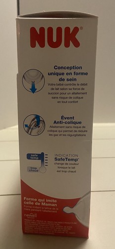 3 NUK Smooth Flow Anti Colic Bottles 0+ Month 10oz Safe Temp Indicator Zebra - 第 9/12 張圖片