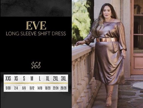 LULAROE Eve Dress Sparkle Elegant Black Silver Belt XL 16/18 Extra Large ❤️ New - Picture 14 of 18