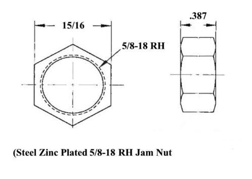 Kit económico de barra panhard 1/2 x 5/8-18 (1/2-3/8 HMS) .120 junta Bung Heim - Imagen 4 de 8