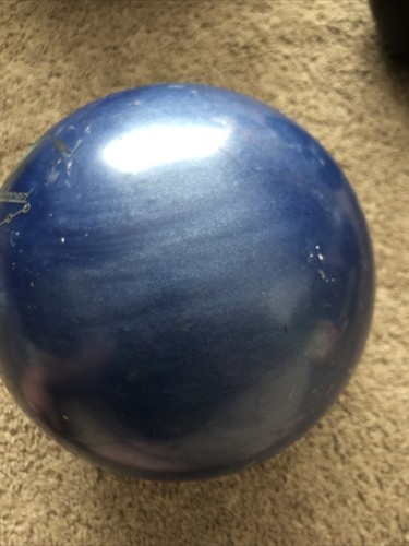 Vintage EBONITE Gyro-balanced "Gyro I" - Bowling Ball - 15 Lbs - Drilled Blue - Picture 4 of 10
