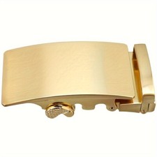 1PC Men Automatic Ratchet Belt Buckle Replacement Classic Zinc Alloy Gold 3.6cm