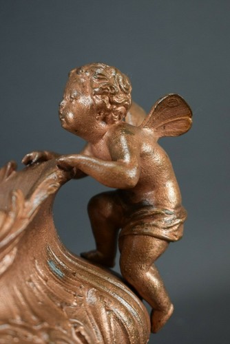 Rococo French Angels Centerpiece Jardiniere Copper Finish - Picture 11 of 12