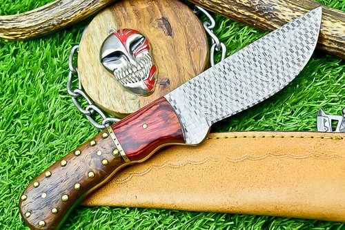 CUSTOM HANDMADE J2 STEEL BLADE Camping KNIFE, HUNTING KNIFE, W/SHEATH, SN-2007 - Imagen 2 de 10