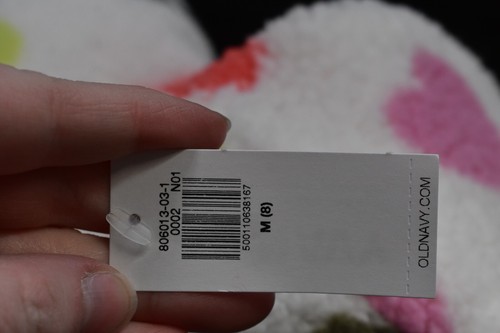 Old Navy Cozy Sherpa Zip Jacket White Full Zip Heart Fleece Jacket Youth Girls M - Picture 6 of 8