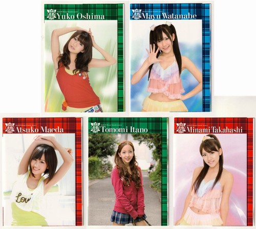 AKB48 MINI BUCHEINBAND fünf Stück Lot / Mayu Watanabe, Yuko Oshima, Atsuko Maeda - Bild 2 von 7
