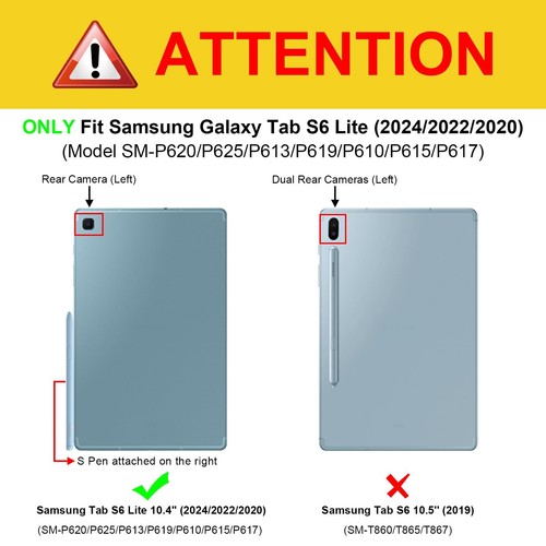 Shockproof Case for Samsung Galaxy Tab S6 Lite 10.4 Inch 2024/2022/2020, Tuat... - Picture 2 of 9