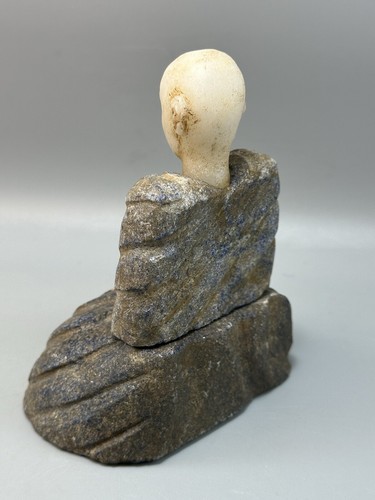 Antigua figura masculina compuesta bactriana del Cercano Oriente piedra lapislázuli rara - Imagen 11 de 15