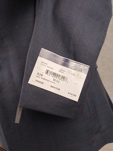 tommy hilfiger mens suit 38 shorts, pants 32 waist 36 long, 2 pcs - Picture 7 of 9
