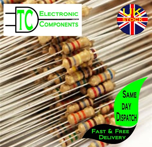 1/4W 0,25W Carbon Film Widerstände 5% 1 Ohm bis 10M Ohm verkauft in Packungen mit 20 - Bild 5 von 10