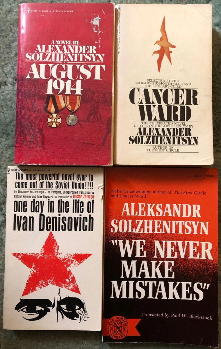 Alexander Solzhenitsyn books, lot of 4, August 1914, Cancer Ward, We Never  Make | eBay