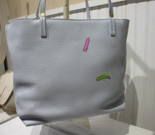 GiGi New York Tori Tote Large Leather Unlined Soft Slouchy MSRP$375 Periwinkle - Picture 10 of 16