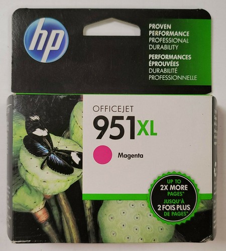 HP 951XL Magenta Ink OEM GENUINE Cartridge NEW Sealed EXP 2017 - Picture 1 of 3