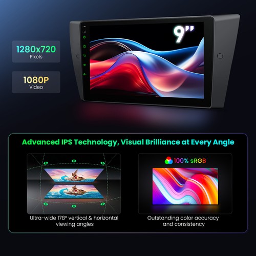 4G+64G Android 14 Autoradio für BMW E90 E91 E92 E93 M3 9 Zoll GPS CarPlay LTE 4G - Bild 20 von 24