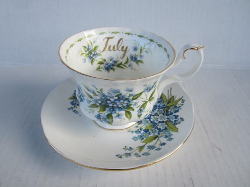 Royal Albert Forget me not Cup & Crown Trent Staffordshire Saucer B. China Set - Picture 13 of 13