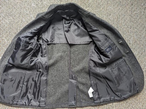 LL BEAN signature TWEED blazer 38R jacket gray DONEGAL WOOL sportscoat jacket - Picture 3 of 9