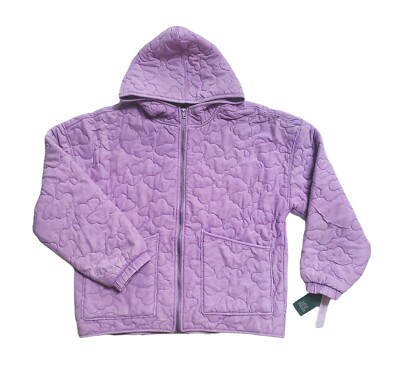 Hooded Quilted Jacket Wild Fable Light Purple Variety Size NWT