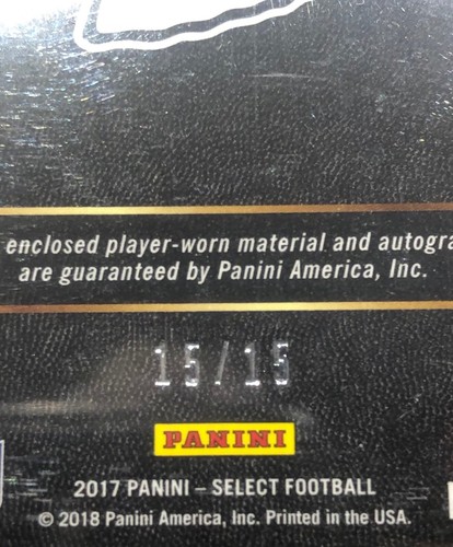 Select Kareem Hunt #17 2017, automático, novato, camiseta, tie dye serie #15/15, BGS 9 - Imagen 3 de 3