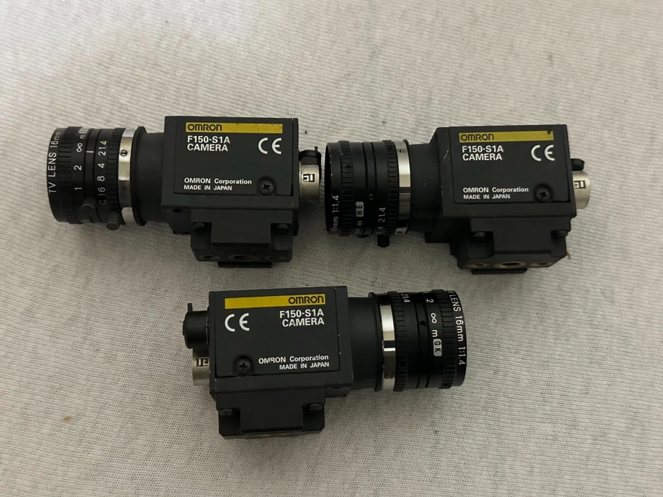 Omron F150-S1A 1/3-inch CCD Camera W/ TV lens 16mm 1:1.4 Machine Vision Japan - Image 2 of 4