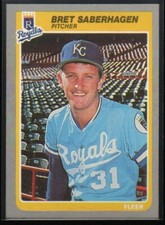 Bret Saberhagen 1985 Fleer #212  RC  Rookie Card  Kansas City Royals  #1