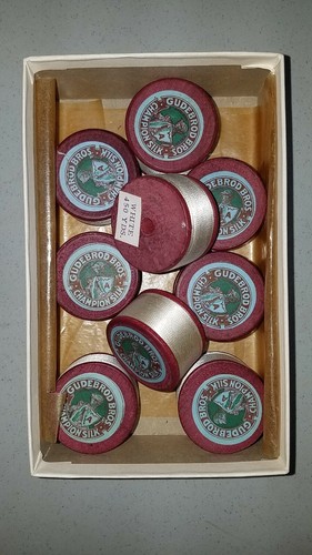 ONE 450-YDS.SPOOL/WHT/Vtg50's "GUDEBROD BROS.CHAMPION SILK A" HAND SEWING THREAD - Picture 3 of 5
