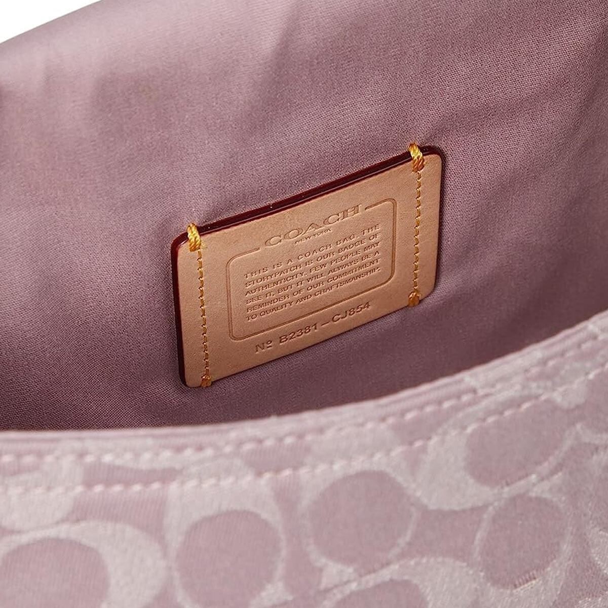 COACH Soft Tabby Shoulder Bag in Signature Denim Pink Purple