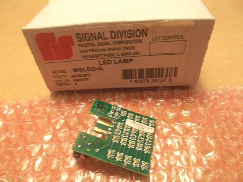 SEÑAL FEDERAL MSLED A LED LÁMPARA ÁMBAR INDICADOR DE ESTADO MICROSTAT 24V AC/DC NUEVO EN CAJA - Imagen 2 de 2