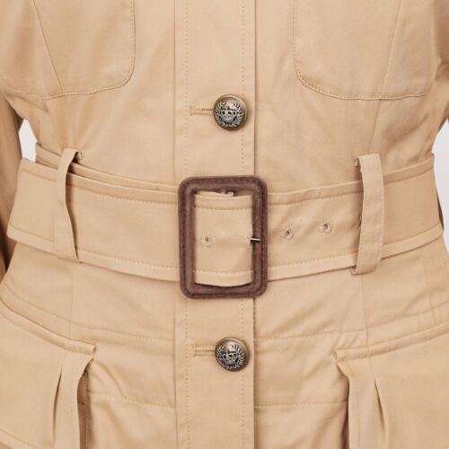 DOLCE & GABBANA Metal Crown Button Safari Trench Coat Jacket Beige 12353 - Picture 4 of 4