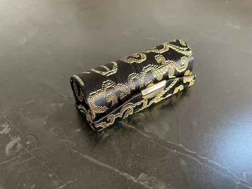 Lipstick case in Silk Brocade with Mirror, choose your colour quick UK delivery - Picture 49 of 54