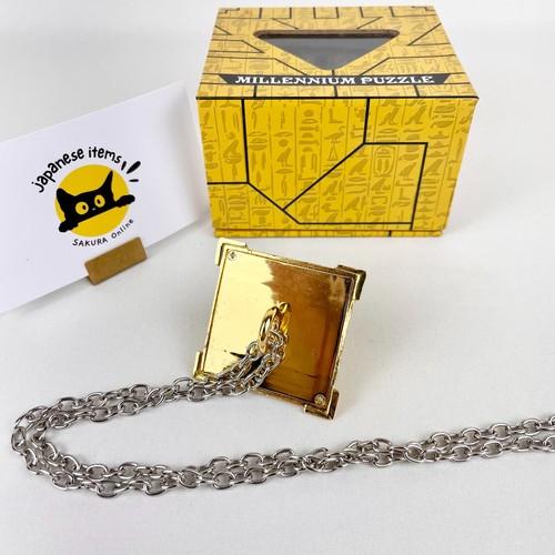 Yu-Gi-Oh! Millennium Puzzle Collana Metallo Oro Ciondolo Autentico Giappone Usato - Foto 6 di 20