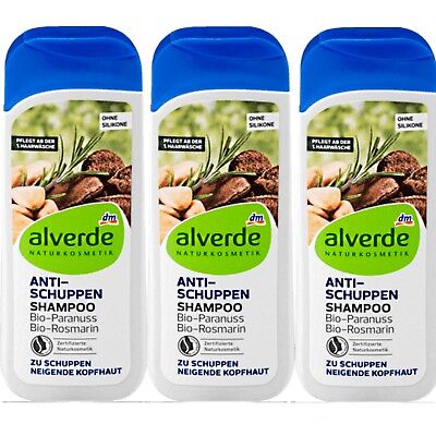 Lot De 3 Shampooing Anti Pellicules Alverde Bio Vegan Romarin Noix Du Bresil Ebay