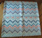 Threshold Melamine Plates Striped Square Chevron Pattern Dinner Set of 4