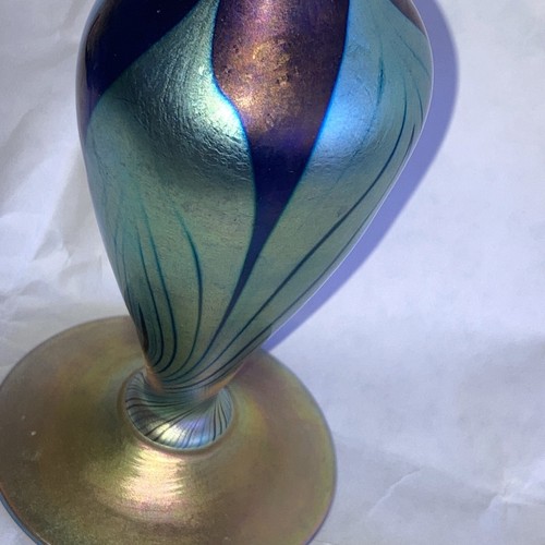 Signed Lundberg 83. F0802. Iradescent Perfume Bottle Pristine - Picture 4 of 14
