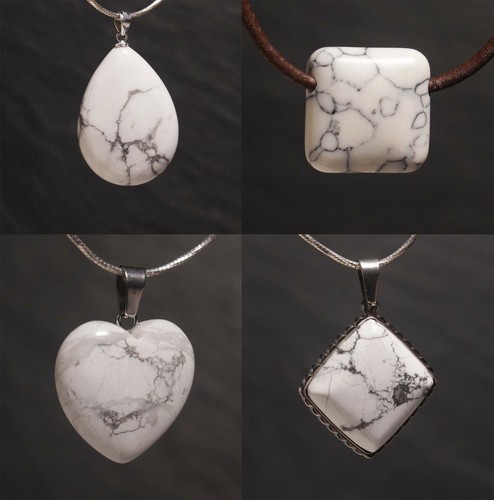 Edelstein Unikat Anhänger mit Magnesit für Kette und Lederband Steinschatz - Bild 1 von 38