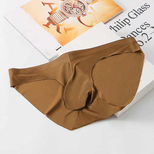Mens Ice Silk Briefs Sexy Low Waist Bikini Panties Pouch Breathable Underwear UK - Picture 21 of 32