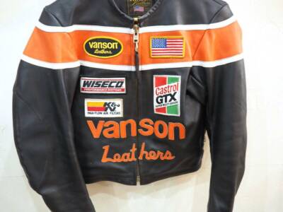 vanson Leathers ジャケット VANSON BONES FLAT-TRACK JACKET (BONE:BLACK) | Brand,S-Z